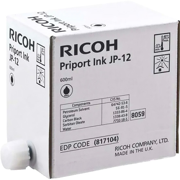 Чернила для дупликатора тип JP12 черные Ricoh 817104 — для бизнеса и офиса