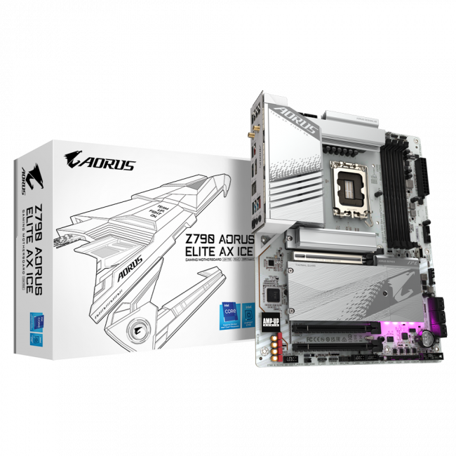 Материнская плата GIGABYTE Z790 A ELITE AX ICE — для бизнеса и офиса Материнская плата GIGABYTE Z790 A ELITE AX ICE — для бизнеса и офиса