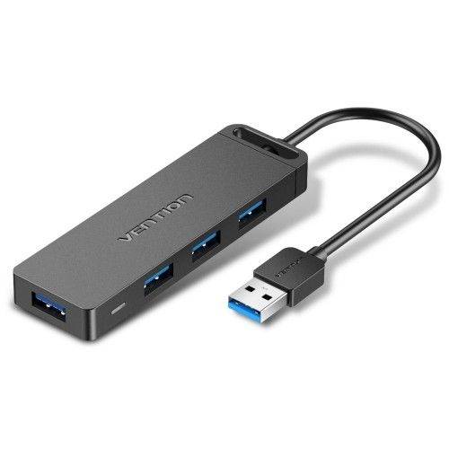 Концентратор Vention OTG USB 3.0 на 4 порта Черный - 0.15м. Vention CHLBB — для бизнеса и офиса