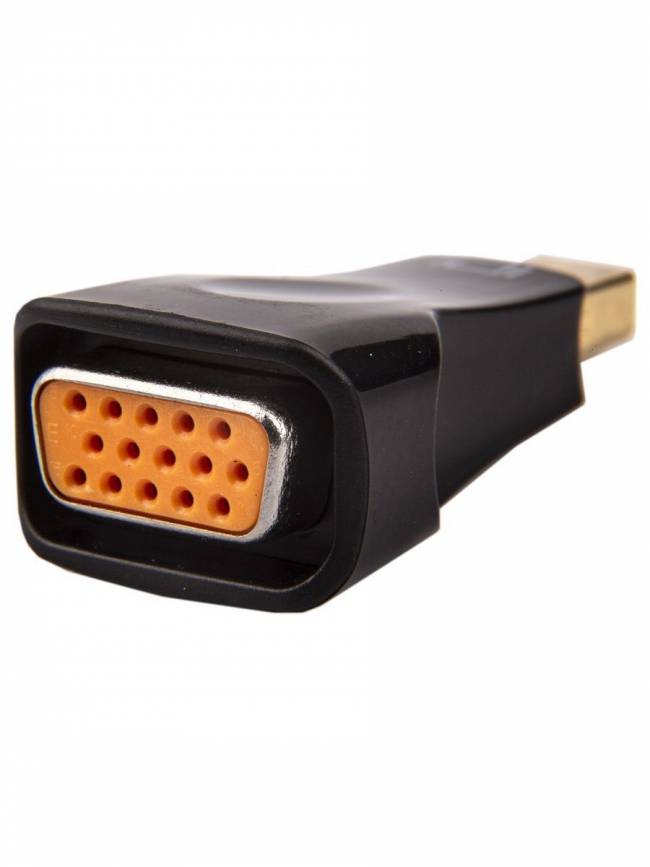 Переходник miniDP(M) --> VGA(F), VCOM <CA335> VCOM Mini DisplayPort (m) - VGA (f) — для бизнеса и офиса