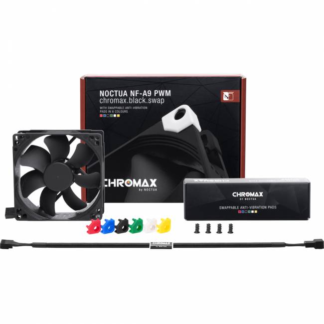 Кулер для корпуса Noctua NF-A9 PWM chromax.black.swap — для бизнеса и офиса Кулер для корпуса Noctua NF-A9 PWM chromax.black.swap — для бизнеса и офиса