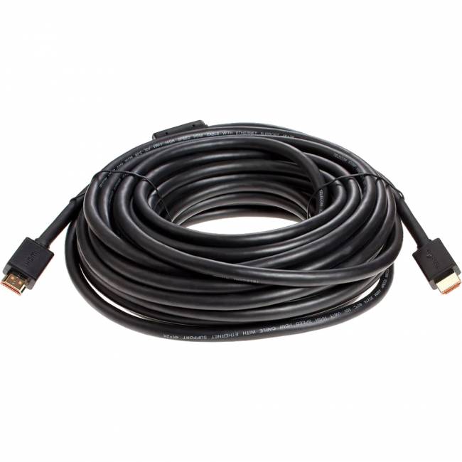 Кабель HDMI-19M --- HDMI-19M ver 2.0+3D/Ethernet ,15m, 2 фильтраTelecom <TCG215F-15M> Кабель Telecom HDMI (m)/HDMI (m) - 15 м (TCG215F-15M) — для бизнеса и офиса