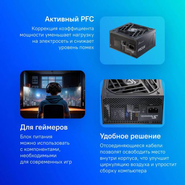 Блок питания Seasonic GX-750 V4 SRP-FGX751-A5A32SF — для бизнеса и офиса Блок питания Seasonic GX-750 V4 SRP-FGX751-A5A32SF — для бизнеса и офиса