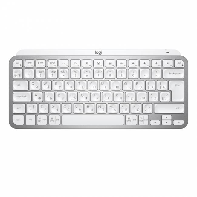 Клавиатура Logitech Wireless MX Keys MINI Keyboard Pale Grey — для бизнеса и офиса Клавиатура Logitech Wireless MX Keys MINI Keyboard Pale Grey — для бизнеса и офиса
