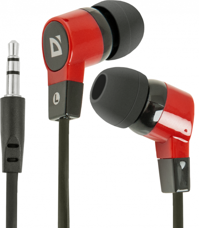 Defender Наушники вставки Basic 619 черный + красный Defender Basic 619 — для бизнеса и офиса