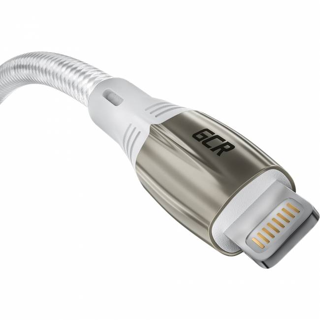 GCR Кабель 1.0m TypeC/Lightning MFI POWER DELIVERY 18 W, быстрая зарядка, белый нейлон, корпус relief, белый ПВХ, GCR-52633 Greenconnect USB 2.0 Type-C (m) - Lightning (m) 1м — для бизнеса и офиса GCR Кабель 1.0m TypeC/Lightning MFI POWER DELIVERY 18 W, быстрая зарядка, белый нейлон, корпус relief, белый ПВХ, GCR-52633 Greenconnect USB 2.0 Type-C (m) - Lightning (m) 1м — для бизнеса и офиса