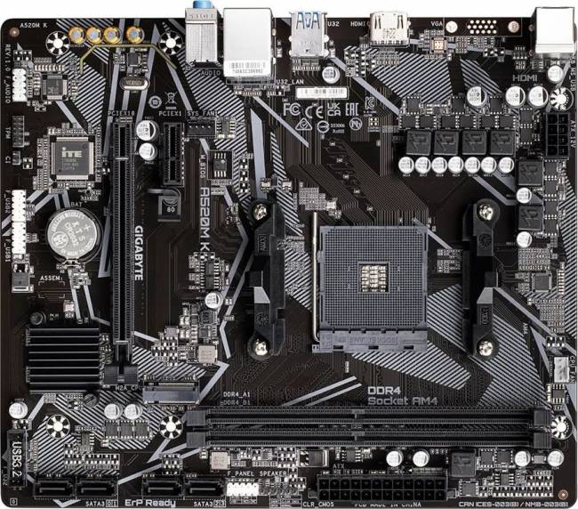 Материнская плата Gigabyte A520M K V2 — для бизнеса и офиса Материнская плата Gigabyte A520M K V2 — для бизнеса и офиса
