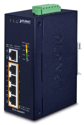 коммутатор Коммутатор PLANET IGS-504HPT — для бизнеса и офиса