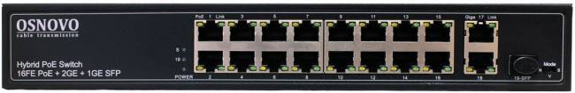 Коммутатор Коммутатор OSNOVO SW-61621(300W) — для бизнеса и офиса Коммутатор Коммутатор OSNOVO SW-61621(300W) — для бизнеса и офиса