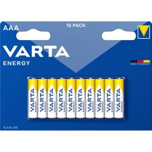 Батарейка Varta ENERGY LR03 AAA BL10 Alkaline 1.5V (4103) (10/200) (10 шт.) Varta ENERGY LR03 AAA (04103229491)