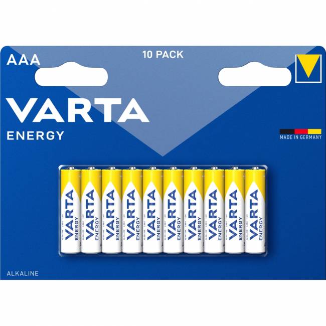 Батарейка Varta ENERGY LR03 AAA BL10 Alkaline 1.5V (4103) (10/200) (10 шт.) Varta ENERGY LR03 AAA (04103229491) — для бизнеса и офиса Батарейка Varta ENERGY LR03 AAA BL10 Alkaline 1.5V (4103) (10/200) (10 шт.) Varta ENERGY LR03 AAA (04103229491) — для бизнеса и офиса