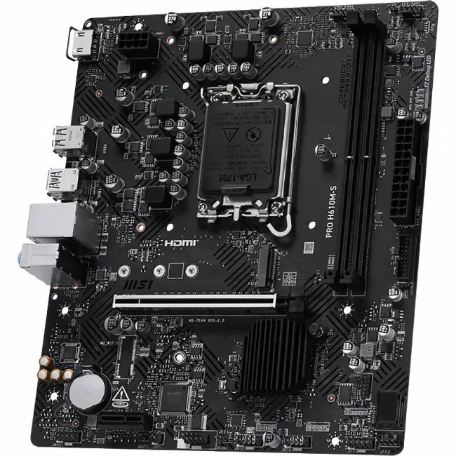 Материнская плата MSI PRO H610M-S — для бизнеса и офиса Материнская плата MSI PRO H610M-S — для бизнеса и офиса