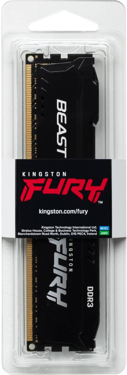 Память оперативная Kingston FURY Beast Black KF318C10BB/4 — для бизнеса и офиса Память оперативная Kingston FURY Beast Black KF318C10BB/4 — для бизнеса и офиса