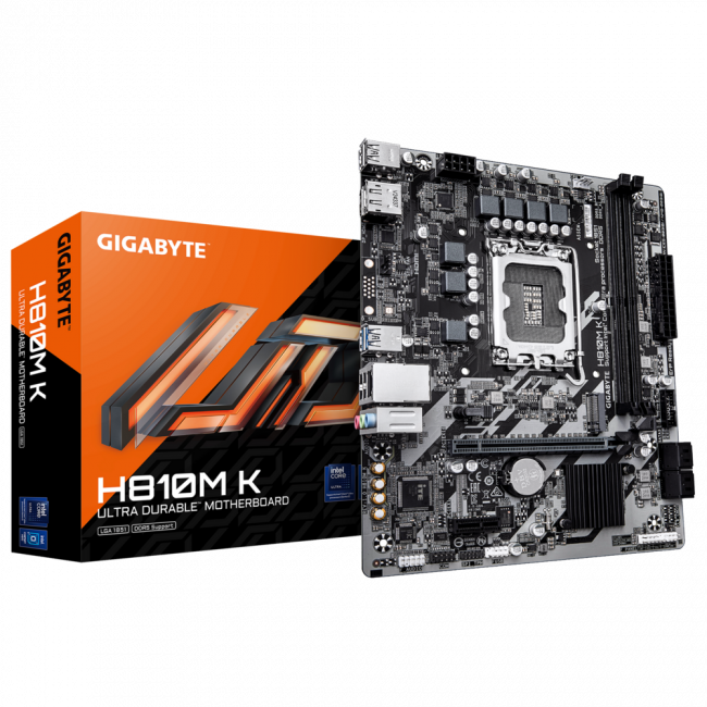 Материнская плата GIGABYTE H810M K — для бизнеса и офиса