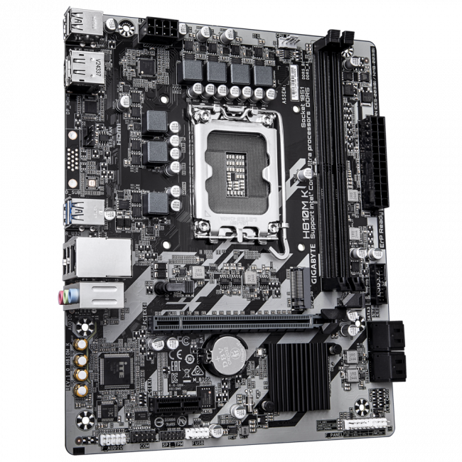 Материнская плата GIGABYTE H810M K — для бизнеса и офиса