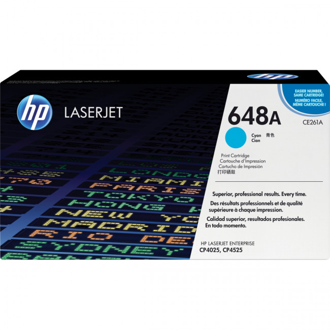 Тонер-картридж HP 647A Cyan Color LaserJet Print Cartridge (CE261A) — для бизнеса и офиса
