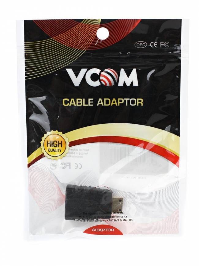 Переходник HDMI (F) <--> HDMI (F) прямой, VCOM <CA313> VCOM HDMI (f) - HDMI (f) — для бизнеса и офиса