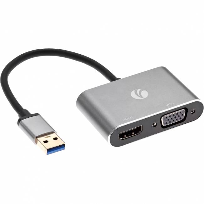 Кабель-переходник USB 3.0 (Am) --> HDMI(f)+VGA(f), Aluminum Shell, VCOM <CU322M> Кабель-переходник VCOM USB 3.0 AM/HDMI F+VGA F (CU322M) — для бизнеса и офиса Кабель-переходник USB 3.0 (Am) --> HDMI(f)+VGA(f), Aluminum Shell, VCOM <CU322M> Кабель-переходник VCOM USB 3.0 AM/HDMI F+VGA F (CU322M) — для бизнеса и офиса