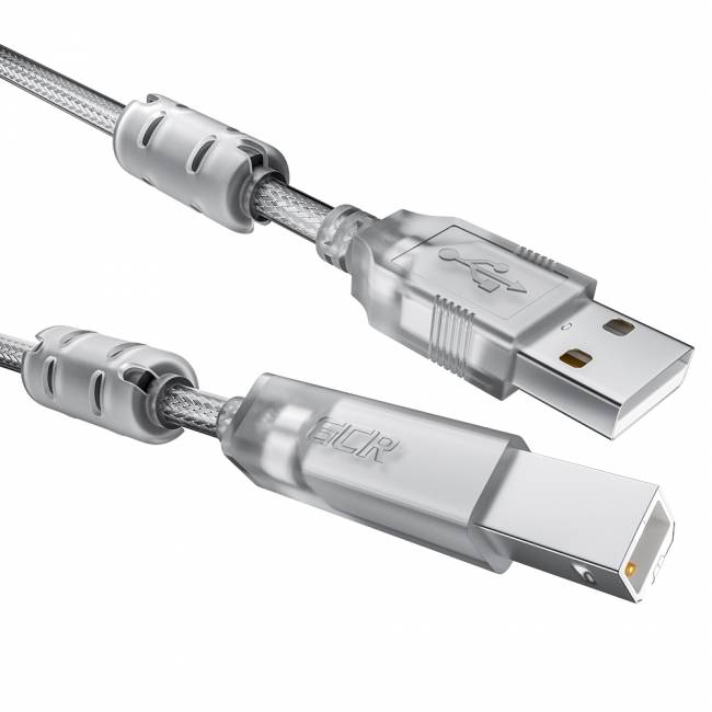 GCR Кабель PROF 3.0m USB 2.0, AM/BM, прозрачный, ферритовые кольца, 28/24 AWG, экран, армированный, морозостойкий, GCR-52424 Greenconnect USB 2.0 Type-AM - USB 2.0 Type-BM 3м — для бизнеса и офиса GCR Кабель PROF 3.0m USB 2.0, AM/BM, прозрачный, ферритовые кольца, 28/24 AWG, экран, армированный, морозостойкий, GCR-52424 Greenconnect USB 2.0 Type-AM - USB 2.0 Type-BM 3м — для бизнеса и офиса