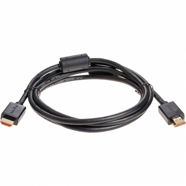Кабель HDMI-19M --- HDMI-19M ver 2.0+3D/Ethernet ,2m, 2 фильтраTelecom <TCG215F-2M> Кабель Telecom HDMI (m)/HDMI (m) - 2 м (TCG215F-2M) — для бизнеса и офиса