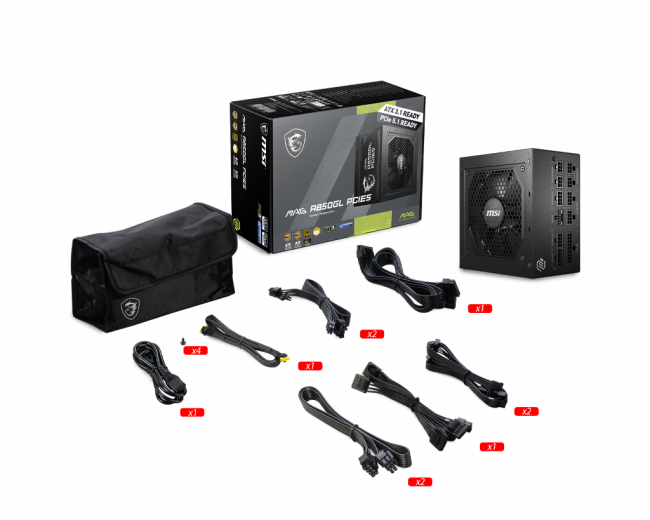 Блок питания ПК MSI MAG A850GL PCIE5 (306-7ZP8A11-CE0) — для бизнеса и офиса Блок питания ПК MSI MAG A850GL PCIE5 (306-7ZP8A11-CE0) — для бизнеса и офиса