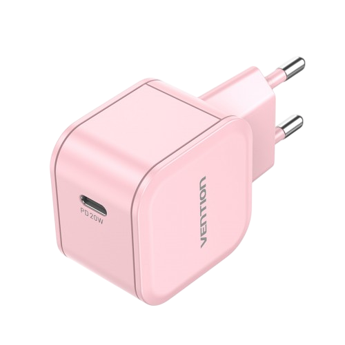 Сетевое зарядное устройство Vention на 1 порт USB С 20W Розовый, шт. Vention FEJP0-EU — для бизнеса и офиса Сетевое зарядное устройство Vention на 1 порт USB С 20W Розовый, шт. Vention FEJP0-EU — для бизнеса и офиса
