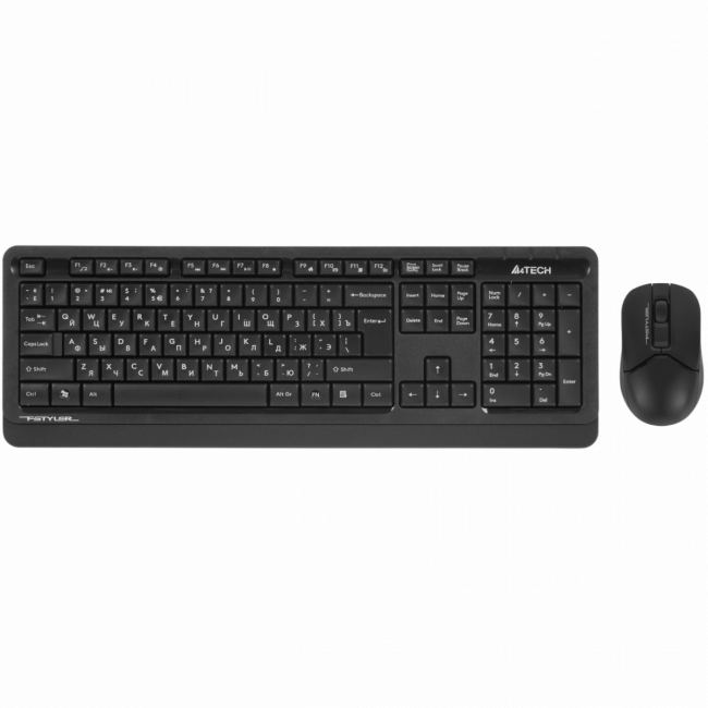 Клавиатура + мышь A4Tech Fstyler FG1012 клав:черный/серый мышь:черный USB беспроводная Multimedia (F A4Tech FG1012 BLACK — для бизнеса и офиса Клавиатура + мышь A4Tech Fstyler FG1012 клав:черный/серый мышь:черный USB беспроводная Multimedia (F A4Tech FG1012 BLACK — для бизнеса и офиса
