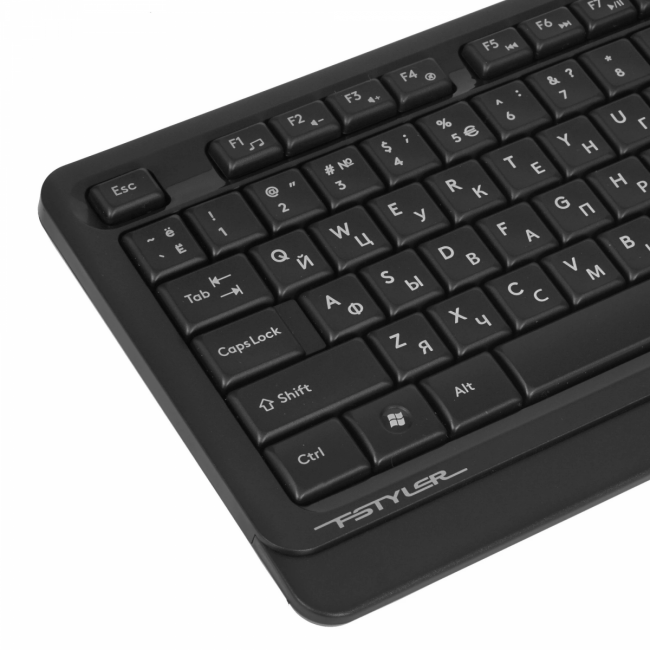 Клавиатура + мышь A4Tech Fstyler FG1012 клав:черный/серый мышь:черный USB беспроводная Multimedia (F A4Tech FG1012 BLACK — для бизнеса и офиса Клавиатура + мышь A4Tech Fstyler FG1012 клав:черный/серый мышь:черный USB беспроводная Multimedia (F A4Tech FG1012 BLACK — для бизнеса и офиса