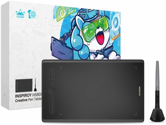 Графический планшет Huion Inspiroy H580X — для бизнеса и офиса Графический планшет Huion Inspiroy H580X — для бизнеса и офиса