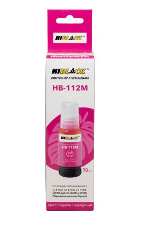 Контейнер с чернилами Hi-Black (HB-112) для Epson L6550/6570, M, pigm, 70ml