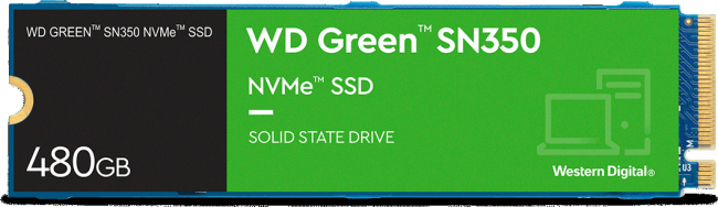 Твердотельный накопитель WD Green SN350 WDS480G2G0C — для бизнеса и офиса Твердотельный накопитель WD Green SN350 WDS480G2G0C — для бизнеса и офиса