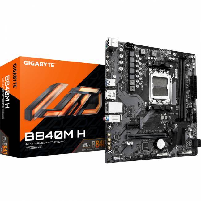 Материнская плата GIGABYTE B840M H — для бизнеса и офиса Материнская плата GIGABYTE B840M H — для бизнеса и офиса