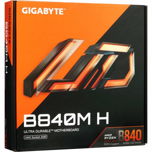 Материнская плата GIGABYTE B840M H — для бизнеса и офиса Материнская плата GIGABYTE B840M H — для бизнеса и офиса