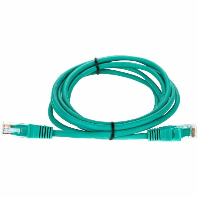 Патчкорд литой "Telecom" UTP кат.5е 2,0м зеленый VCOM NA102-G-2M — для бизнеса и офиса