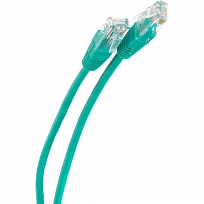 Патчкорд литой "Telecom" UTP кат.5е 2,0м зеленый VCOM NA102-G-2M — для бизнеса и офиса