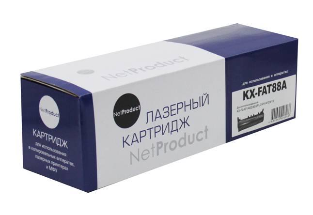 Тонер-картридж NetProduct (N-KX-FAT88A) для Panasonic KX-FL401/402/403/FLC411/412/413, 2K — для бизнеса и офиса Тонер-картридж NetProduct (N-KX-FAT88A) для Panasonic KX-FL401/402/403/FLC411/412/413, 2K — для бизнеса и офиса