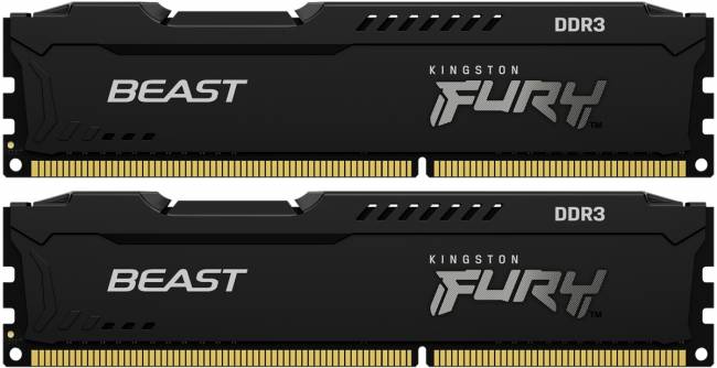 Память оперативная Kingston FURY Beast Black KF318C10BBK2/8 — для бизнеса и офиса Память оперативная Kingston FURY Beast Black KF318C10BBK2/8 — для бизнеса и офиса