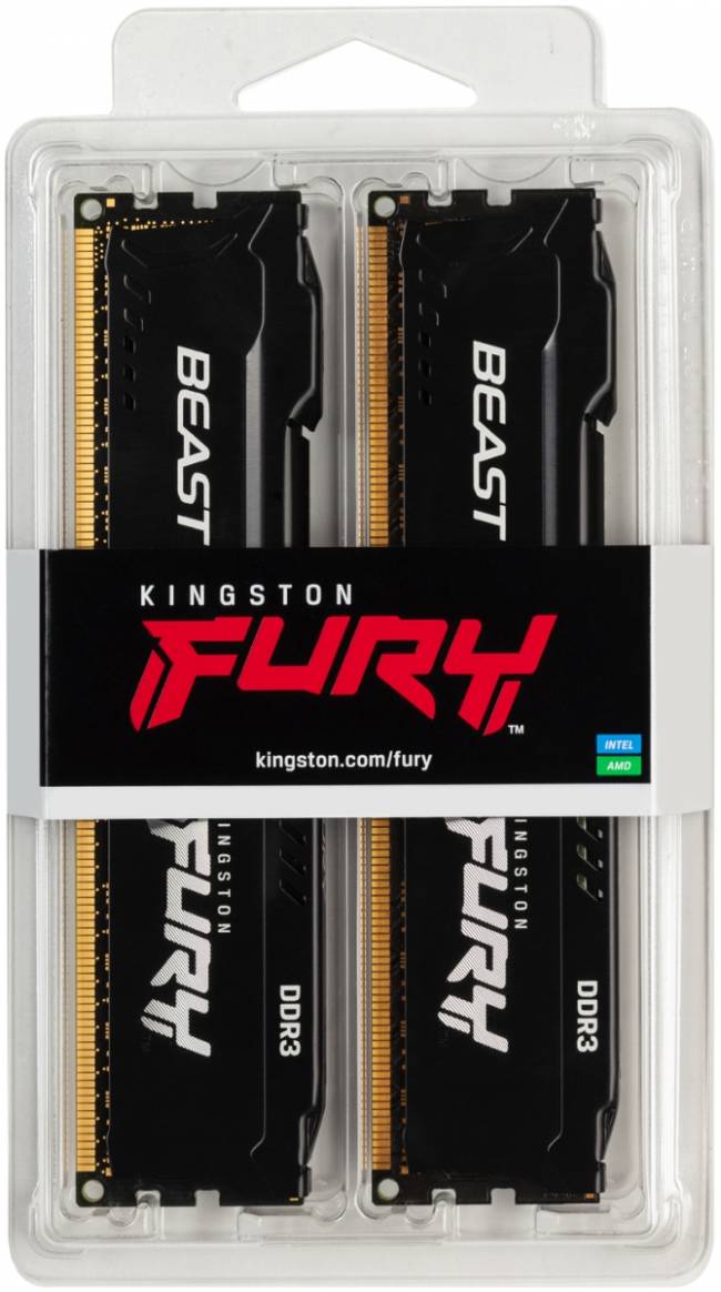 Память оперативная Kingston FURY Beast Black KF318C10BBK2/8 — для бизнеса и офиса Память оперативная Kingston FURY Beast Black KF318C10BBK2/8 — для бизнеса и офиса