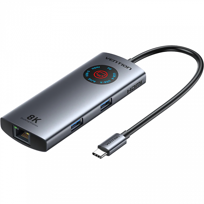 Мультифункциональный хаб Vention USB-C 6 в 1 HDMI 8K Vention TQZHB — для бизнеса и офиса