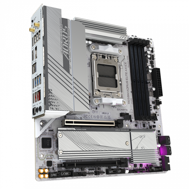 Материнская плата GIGABYTE B650M A ELITE AX ICE — для бизнеса и офиса Материнская плата GIGABYTE B650M A ELITE AX ICE — для бизнеса и офиса