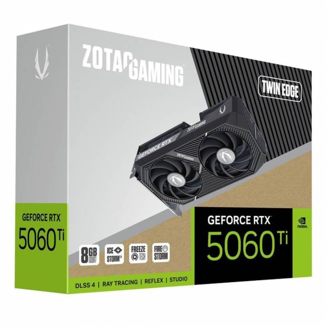 Видеокарта Zotac GAMING GeForce RTX 5060 Ti Twin Edge 8Gb (ZT-B50610E-10M) — для бизнеса и офиса Видеокарта Zotac GAMING GeForce RTX 5060 Ti Twin Edge 8Gb (ZT-B50610E-10M) — для бизнеса и офиса
