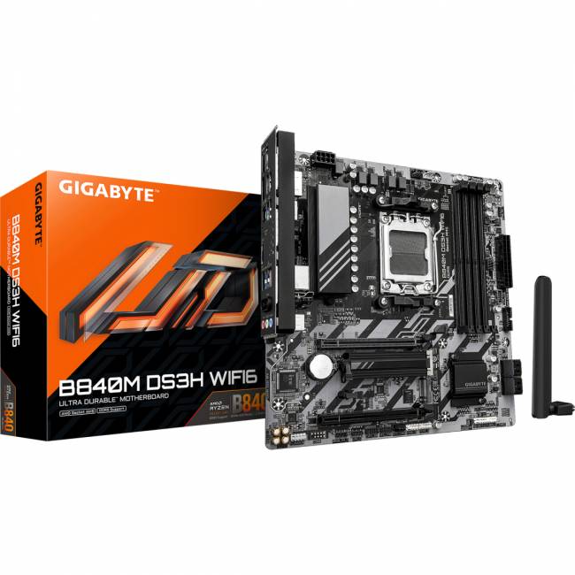 Материнская плата GIGABYTE B840M DS3H WF6 — для бизнеса и офиса Материнская плата GIGABYTE B840M DS3H WF6 — для бизнеса и офиса