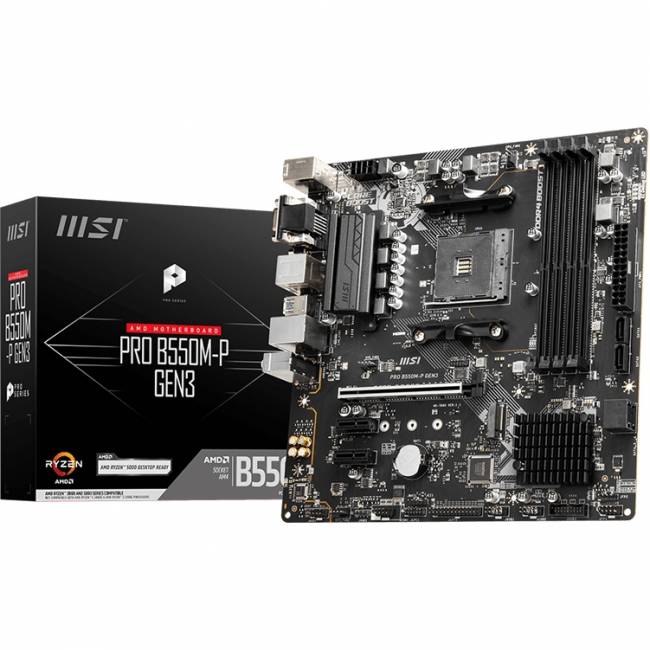 Материнская плата MSI PRO B550M-P GEN3 — для бизнеса и офиса Материнская плата MSI PRO B550M-P GEN3 — для бизнеса и офиса