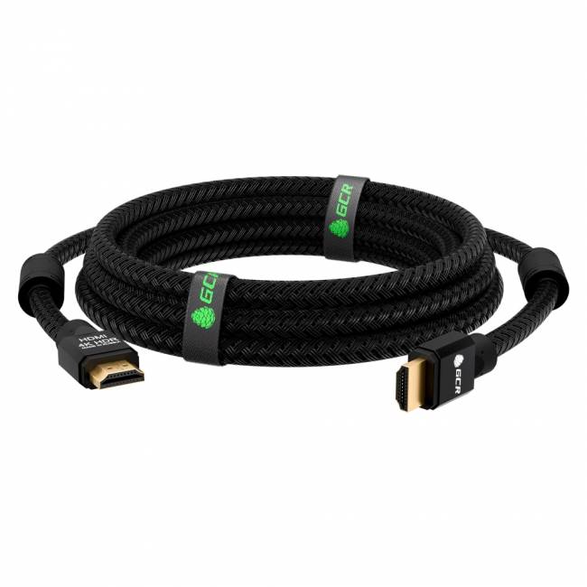 GCR Кабель 10.0m HDMI версия 2.0, HDR 4:2:0, Ultra HD, 4K 60 fps 60Hz/5K*30Hz, 3D, AUDIO, 18.0 Гбит/с, 28/28 AWG, OD7.8mm, тройной экран, черный нейлон, AL корпус черный, фер.кольца, GCR-53191 Greenconnect HDMI (m) - HDMI (m) 10м черный — для бизнеса и офиса GCR Кабель 10.0m HDMI версия 2.0, HDR 4:2:0, Ultra HD, 4K 60 fps 60Hz/5K*30Hz, 3D, AUDIO, 18.0 Гбит/с, 28/28 AWG, OD7.8mm, тройной экран, черный нейлон, AL корпус черный, фер.кольца, GCR-53191 Greenconnect HDMI (m) - HDMI (m) 10м черный — для бизнеса и офиса