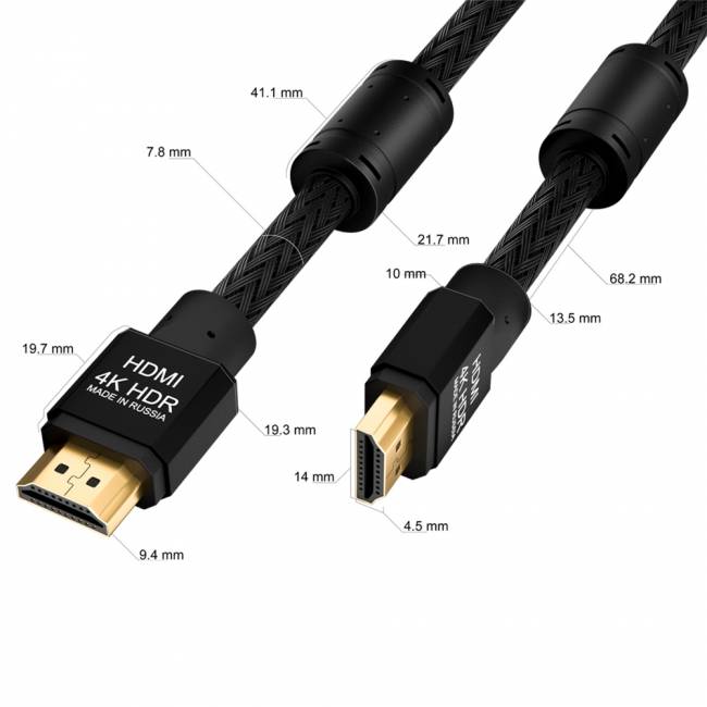 GCR Кабель 10.0m HDMI версия 2.0, HDR 4:2:0, Ultra HD, 4K 60 fps 60Hz/5K*30Hz, 3D, AUDIO, 18.0 Гбит/с, 28/28 AWG, OD7.8mm, тройной экран, черный нейлон, AL корпус черный, фер.кольца, GCR-53191 Greenconnect HDMI (m) - HDMI (m) 10м черный — для бизнеса и офиса GCR Кабель 10.0m HDMI версия 2.0, HDR 4:2:0, Ultra HD, 4K 60 fps 60Hz/5K*30Hz, 3D, AUDIO, 18.0 Гбит/с, 28/28 AWG, OD7.8mm, тройной экран, черный нейлон, AL корпус черный, фер.кольца, GCR-53191 Greenconnect HDMI (m) - HDMI (m) 10м черный — для бизнеса и офиса