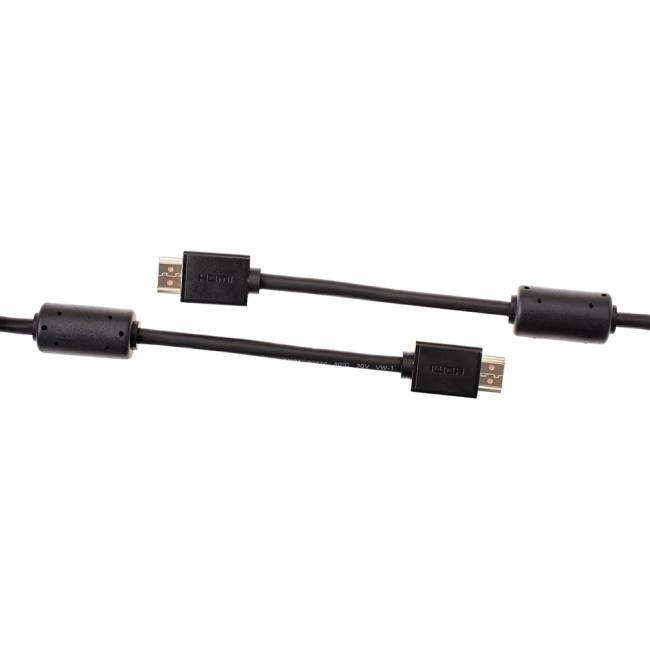 Кабель HDMI-19M --- HDMI-19M ver 2.0+3D/Ethernet ,3m, 2 фильтраTelecom <TCG215F-3M> Кабель Telecom HDMI (m)/HDMI (m) - 3 м (TCG215F-3M) — для бизнеса и офиса