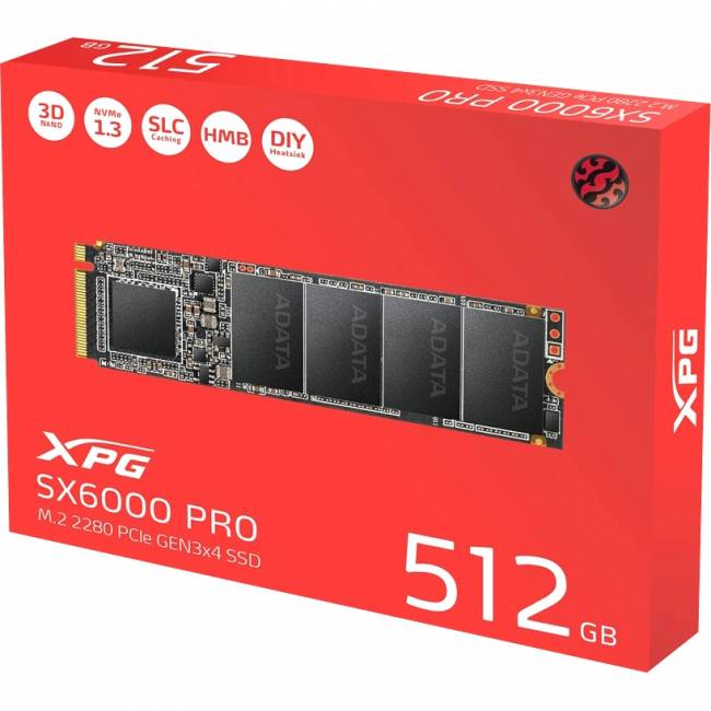 Твердотельный накопитель ADATA SX6000 Pro 512GB (ASX6000PNP-512GT-B) — для бизнеса и офиса Твердотельный накопитель ADATA SX6000 Pro 512GB (ASX6000PNP-512GT-B) — для бизнеса и офиса