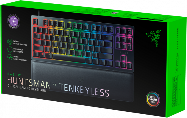 Игровая клавиатура Razer Huntsman V2 Tenkeyless (Purple Switch) - Russian Layout Razer Huntsman V2 Tenkeyless (Purple Switch) — для бизнеса и офиса