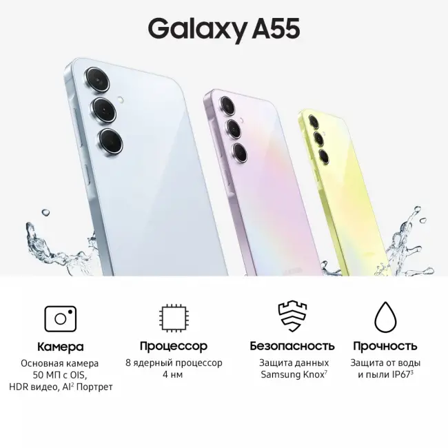 Смартфон Samsung SM-A556ELBCCAU — для бизнеса и офиса Смартфон Samsung SM-A556ELBCCAU — для бизнеса и офиса
