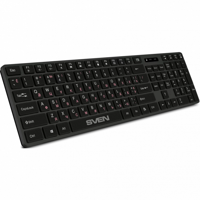 Беспроводная клавиатура SVEN KB-E5300W графит (109 кл.+12Fn) Sven KB-E5300W (SV-021139) — для бизнеса и офиса Беспроводная клавиатура SVEN KB-E5300W графит (109 кл.+12Fn) Sven KB-E5300W (SV-021139) — для бизнеса и офиса